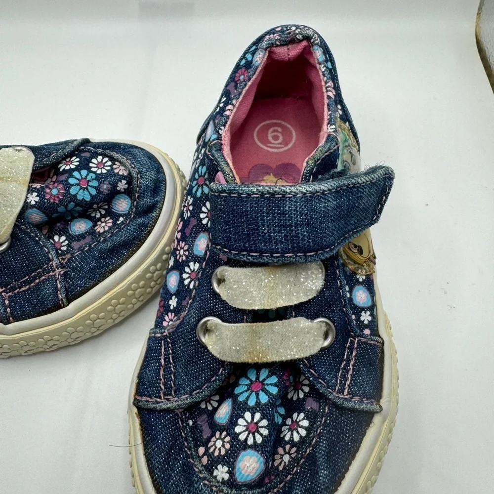 Paw Patrol Toddler Girl Size 6 Navy Blue Dog Sneakers